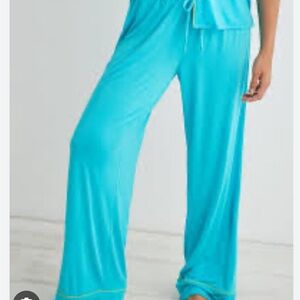 Aerie Blue Pleated Pajama Pants